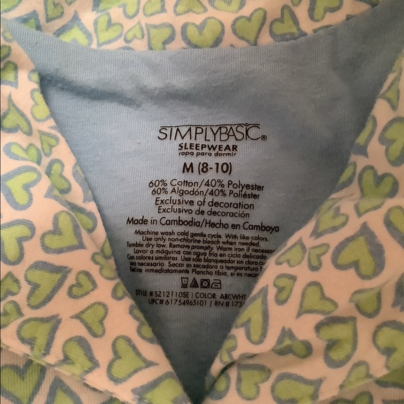 Simple biscuit two piece pajama set - Picture 2 of 3